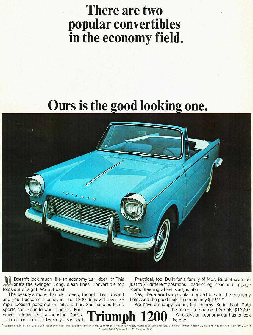 1964 Triumph Auto Advertising